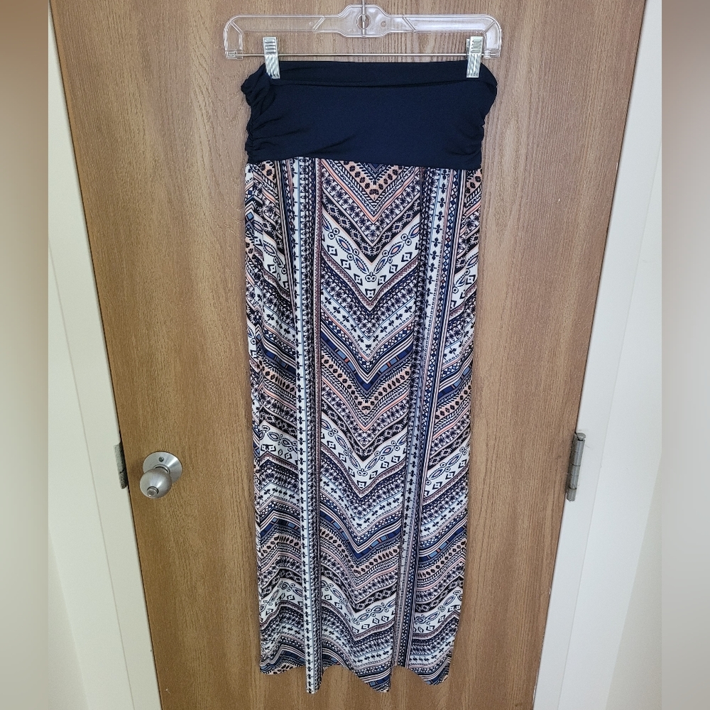 AB Studio Pattern Maxi Skirt